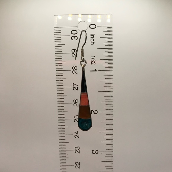 Multicolor Enamel Teardrop Earrings - Picture 6 of 6